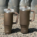 Axyaa Stainless Steel Thermal Coffee Mug with Handle and Straw - Large Capacity Insulated Cup