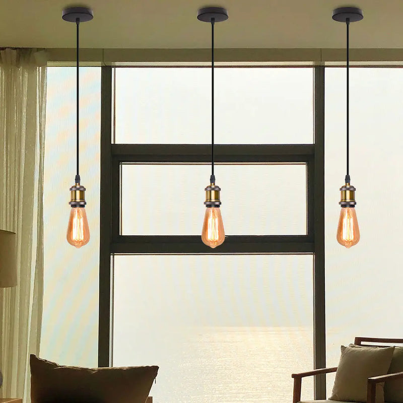Axyaa Retro Iron Pendant Light: Industrial Vintage Dining Room Chandelier