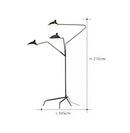 Axyaa Black Spider Serge Mouille Ceiling Chandelier, Industrial Retro Living Room LED Luminaire