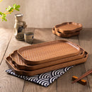 Axyaa Hand-carved Rosewood Tea Tray Japanese Dessert Plate Oval Saucer Decor