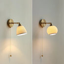 Axyaa Ceramic Shade LED Wall Lamp: Up Down Rotate Light for Living Room, Bathroom, Stairway