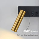 Axyaa Bedroom Wall Lamp USB Quick Charging Rotatable Spotlight 3W Reading Light
