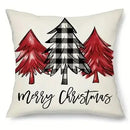 Axyaa Winter Christmas Joyful Pillow Covers for Sofa, Bedroom, Car - Decorative Cushion Cover