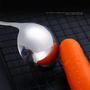 Axyaa Stainless Steel Colander Spoon with Wooden Handle