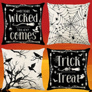Axyaa Black Crow Pillow Case 45x45 Decorative Cushion Cover - Horror Atmosphere