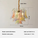 Axyaa Luxury Glass Pendant Lights - Colorful E14 Hanging Lamp for Living Room