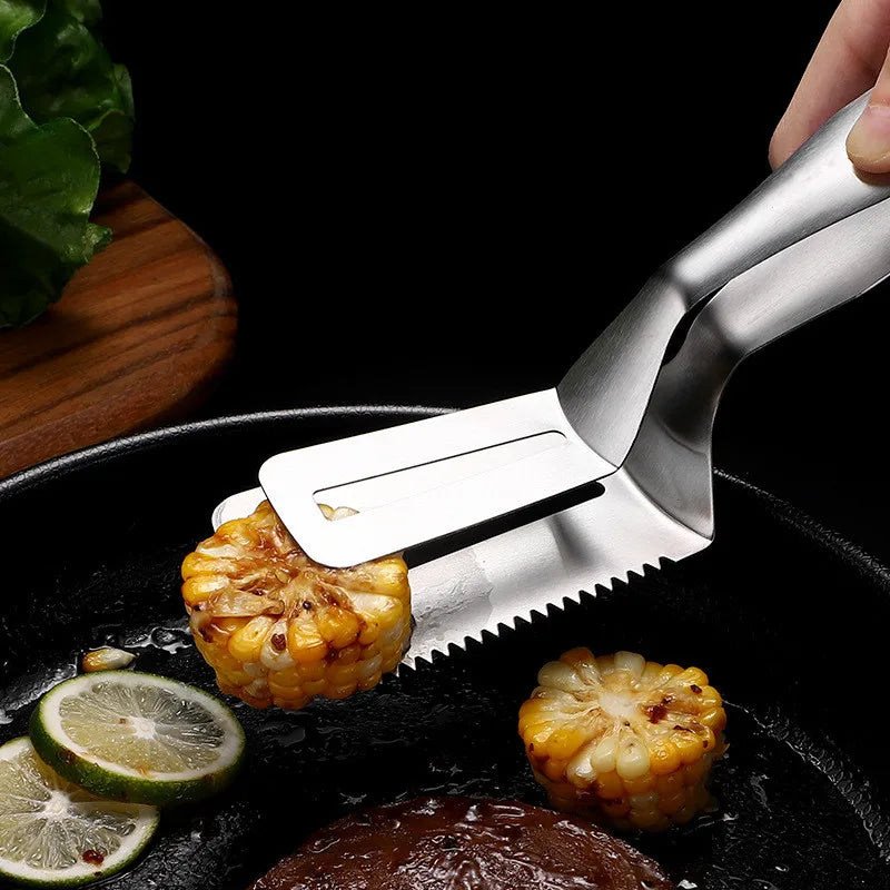 Axyaa Stainless Steel Food Tongs - Multi-Purpose Kitchen Utensil