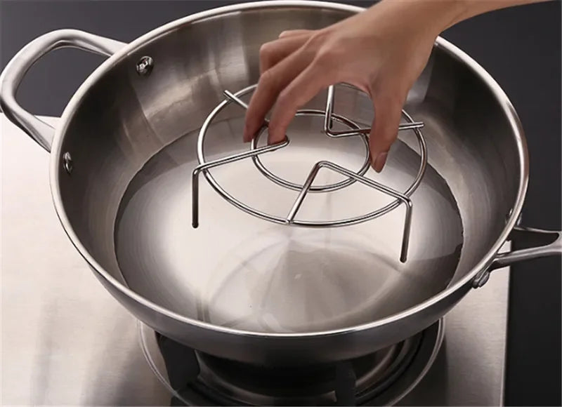 Axya Stainless Steel Steamer Rack for Stock Pot, Multi-Purpose Cooking Stand