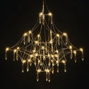 Axyaa Luxury Crystal Chandelier for High Floors with Starlight LED Lighting