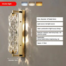 Axyaa Crystal LED Wall Lamp: Minimalist Luxury for Living Room & Bedroom