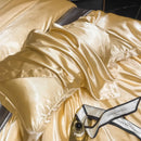 Axyaa Solid Color Silk Pillowcase Set - Queen Size 48x74cm