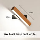 Axyaa Solid Wood LED Wall Lamp | Adjustable Nordic Bedside Lighting