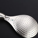 Axyaa Stainless Steel Rice Spoon with Wooden Handle