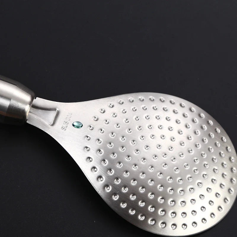 Axyaa Stainless Steel Rice Spoon with Wooden Handle