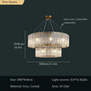 Axyaa Modern Luxury Crystal Chandelier Pendant Light Fixture