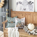 Soft and Comfortable Sweet Home Pattern Design Cushion Cover for Sofa and Chair by Axyaa