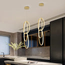 Axyaa Gold Steel LED Pendant Light for Home Decor & Stairs