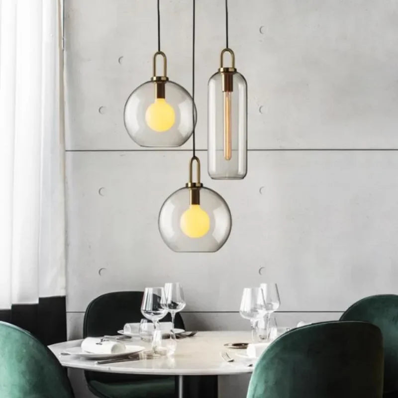 Axyaa Glass Ball Pendant Light for Home Decor Lighting