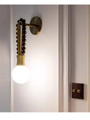Axyaa Green & Brown Marble Wall Lamp for Living Room, Foyer, Bedside & Dining Room