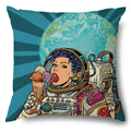 Axyaa Soft Plush POP Comic Portrait Cushion Cover - Home Decor Pillowcase