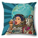 Axyaa Soft Plush POP Comic Portrait Cushion Cover - Home Decor Pillowcase