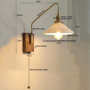 Axyaa Modern Copper Ceramic LED Wall Lamps for Bedroom Living Room Bar