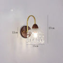 Axyaa Copper Glass LED Wall Lamp Modern Sconce for Livingroom Bedroom Home Lighting