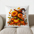 Axyaa Autumn Flowers & Berries Throw Pillow Cover for Sofa, Bedroom, Car