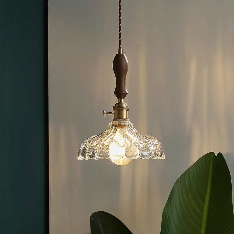 Axyaa Nordic LED Pendant Lamp Glass Hanging Light Fixtures for Home Decor
