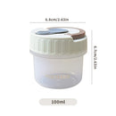 Axyaa 100ml Leak-proof Sauce Cup with Lid - Portable Reusable Salad Dressing Container
