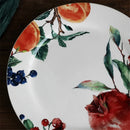 Axya Pomegranate Ceramic Plate Set, 10 Inch, Circular Steak Breakfast Dish