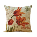 Axyaa Flower Print Cushion Cover 45*45cm Home Decor Sofa Pillow