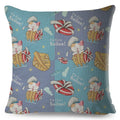 Axyaa Cat Cushion Cover: Decorative Linen Pillow for Home, Sofa, Children's Room