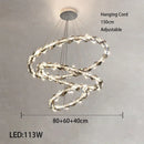 Circular Crystal Ceiling Light by Axyaa - Luxurious Living Room Decor