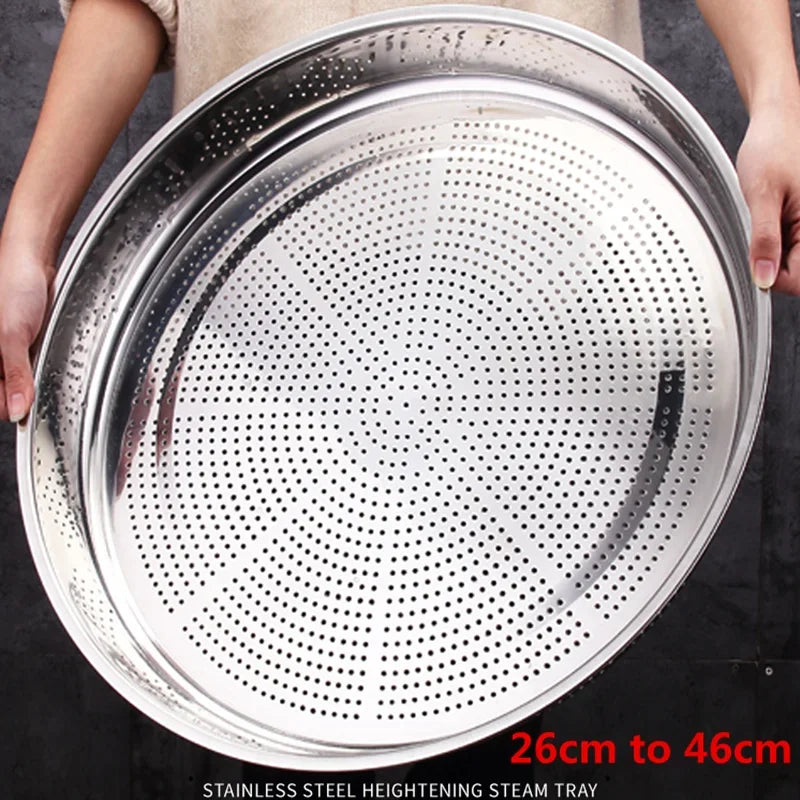 Axya Deep Colander Plate Set for Steaming and Draining - Stainless Steel