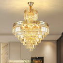 Axyaa Hollow Crystal Chandelier for Elegant Living Spaces