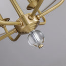 Axyaa Golden Fabric Pendant Chandelier for Living Room Bedroom Decor