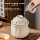Axyaa Ceramic Kimchi Jar with Lid, Large Capacity Storage Tank