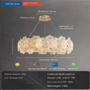 Axyaa Glass Petal Chandelier Cream Style Dining Room Lamp