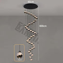 Axyaa Crystal Chandelier Stair Pendant Living Room Interior Lighting