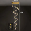 Axyaa Crystal Chandelier Stair Pendant Living Room Pendant Lights Interior Lighting
