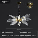 Axyaa Retro Luxury Leaf Chandelier Home Decor - Designer Bedroom Living Dining Room Pendant Light