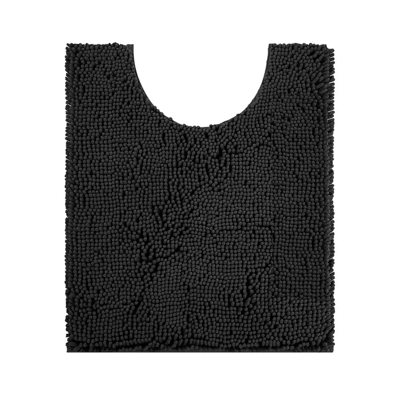 Axyaa Chenille U-Shaped Toilet Rug: Soft, Absorbent, Non-Slip Bath Mats