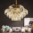 Axyaa Luxury Gold Crystal Chandelier for Living Room Villa Kitchen Decor