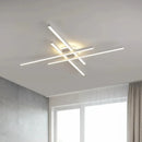 Axyaa Geometric Ceiling Light for Living Room Bedroom Dining Room, Black Chandelier