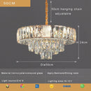 Axyaa Clear Crystal Chandelier: Nordic Luxury Hanging Lamp for Living Room and Dining Table