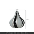 Axyaa Glass Vase: Black White Ink High End Big Belly Small Mouth Home Decor