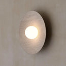 Axyaa Wabi Sabi Round Wall Lamp for Bedroom, Art Indoor Sconce Light