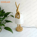 Axyaa Resin Rabbit Table Lamp - Designer Bedside Lamp for Home Living Room Decor