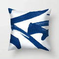 Blue Pattern Cushion Cover 45*45cm Pillowcase for Bedroom Sofa Home Decor by Axyaa
